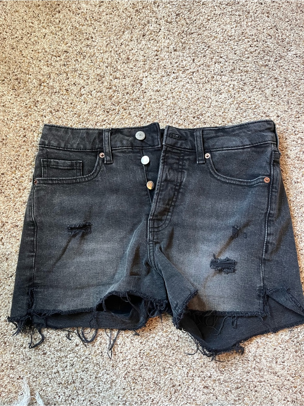 Old Navy Black Distressed Jean Shorts